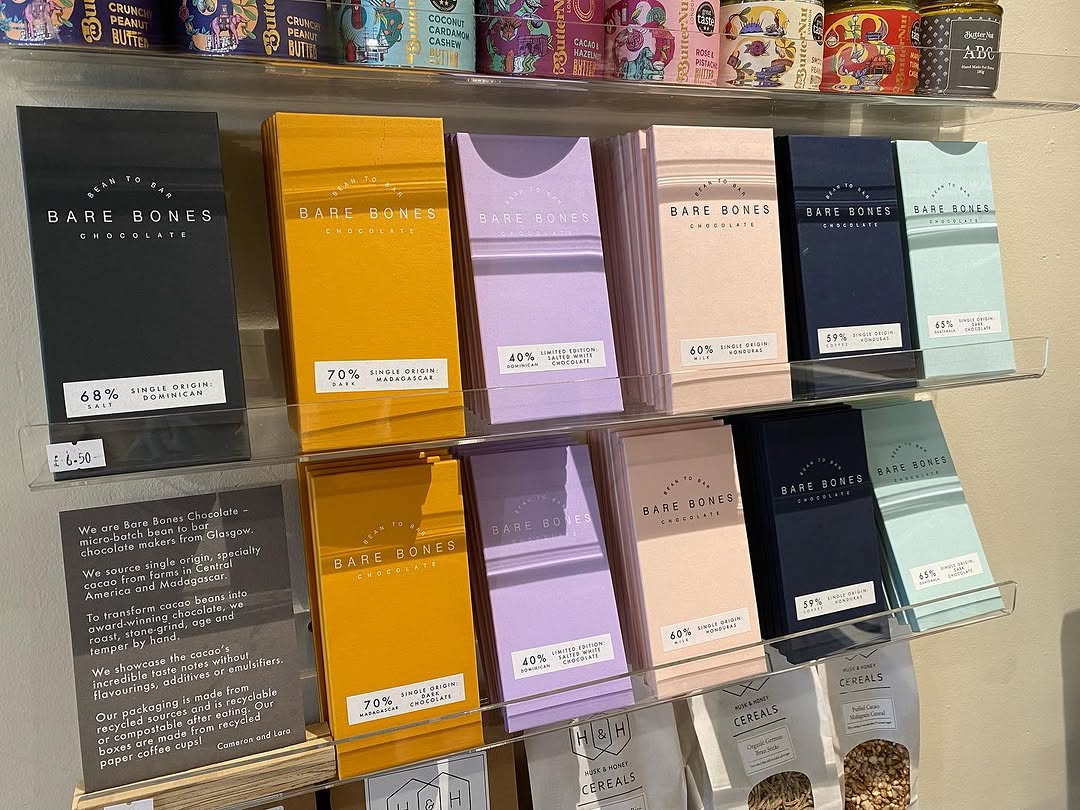 Berries Coffee local chocolate and provisions shelf from Instagram